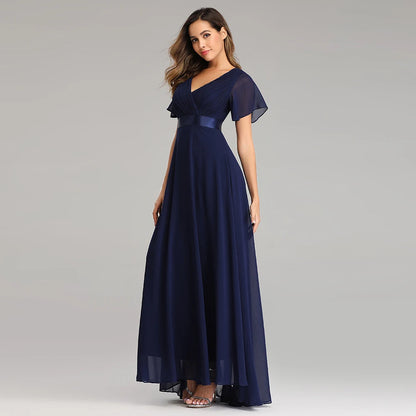 Midnight Grace V-Neck Gown