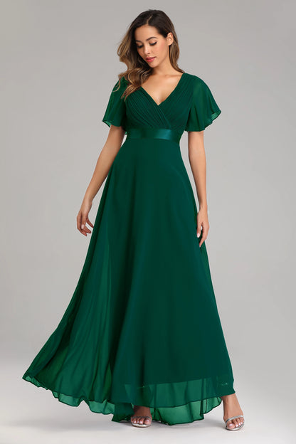 Midnight Grace V-Neck Gown