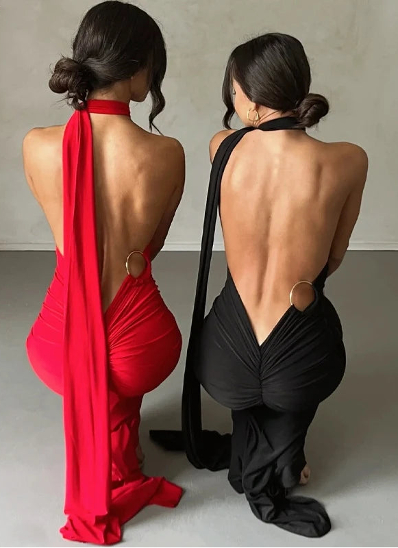 Scarlet Muse One-Shoulder Gown