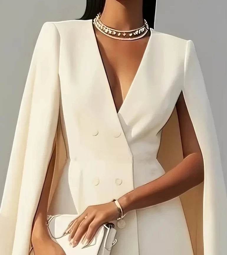 Regal Cape Blazer Dress