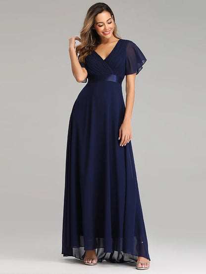 Midnight Grace V-Neck Gown