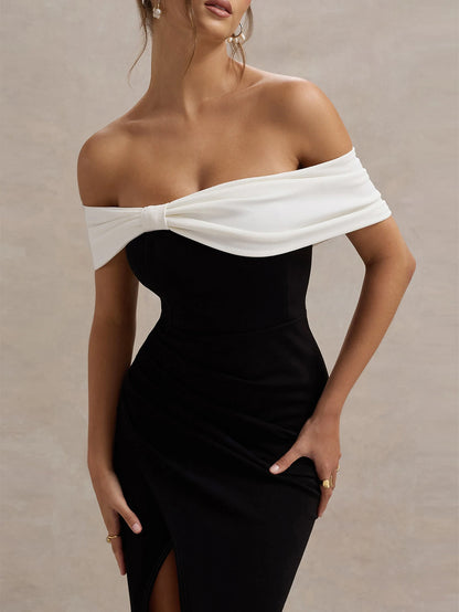 Eternal Contrast Evening Dress