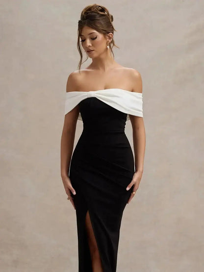 Eternal Contrast Evening Dress