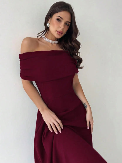 Velvet Rouge Elegance Gown