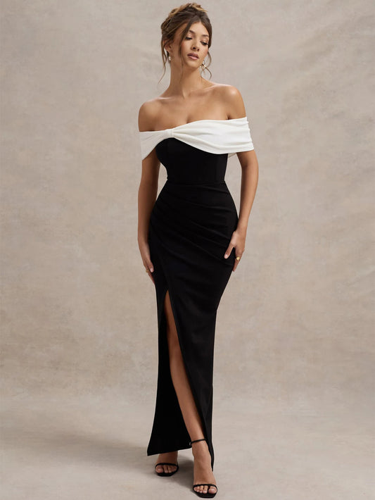 Eternal Contrast Evening Dress