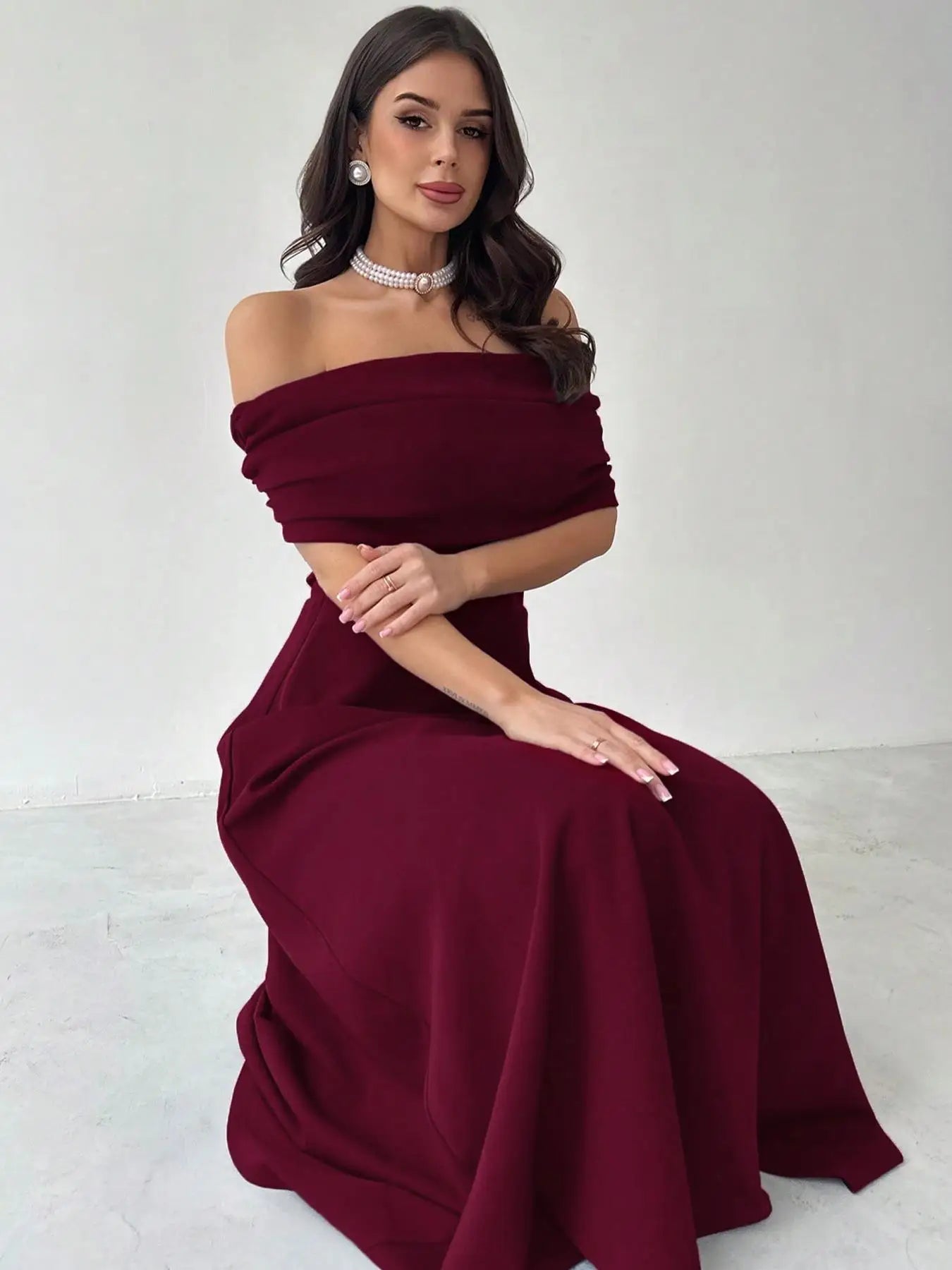 Velvet Rouge Elegance Gown